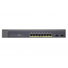 NETGEAR GS510TP-100EUS ProSAFE 8 Port 10/100/1000 PoE Smart Managed Switch mit 2 Gigabit SFP Ports 